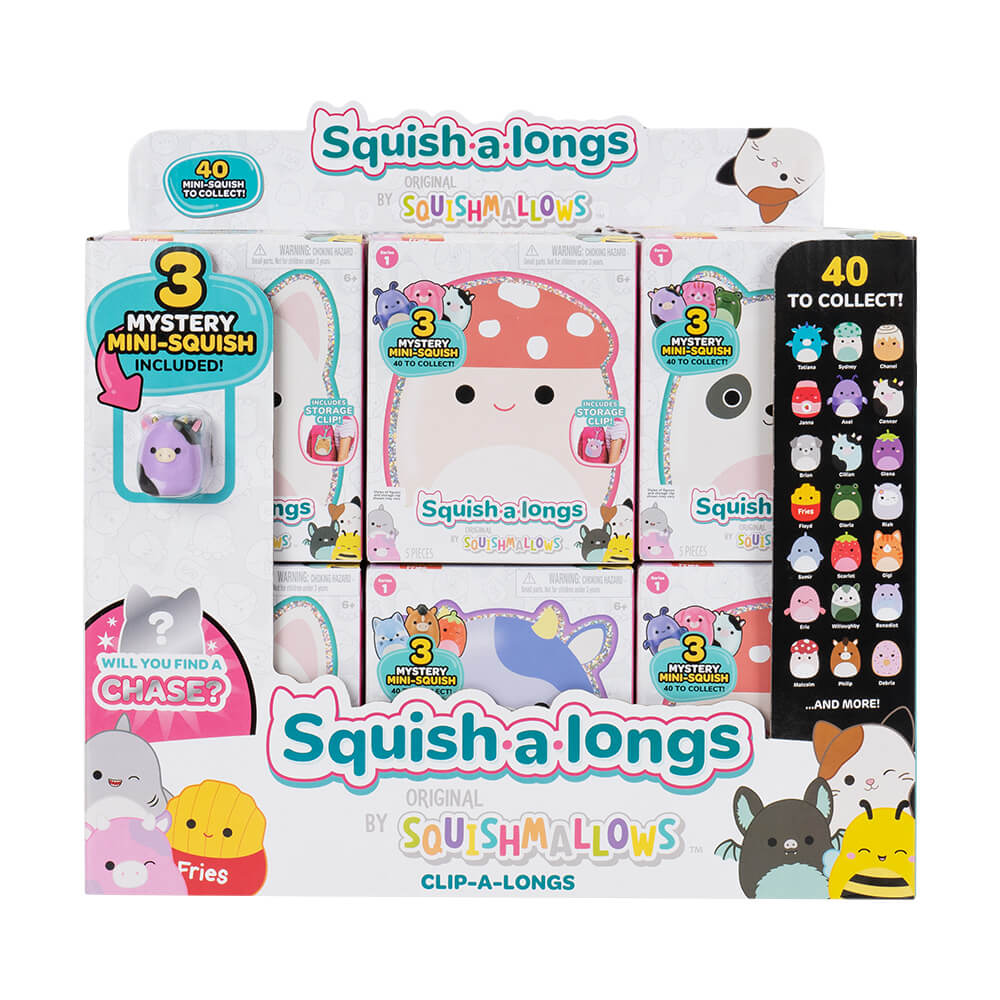 Jazwares Squishmallows - Squish-a-longs: Mystery Mini Squish Backpack Clips (1 Inch) (Asst)