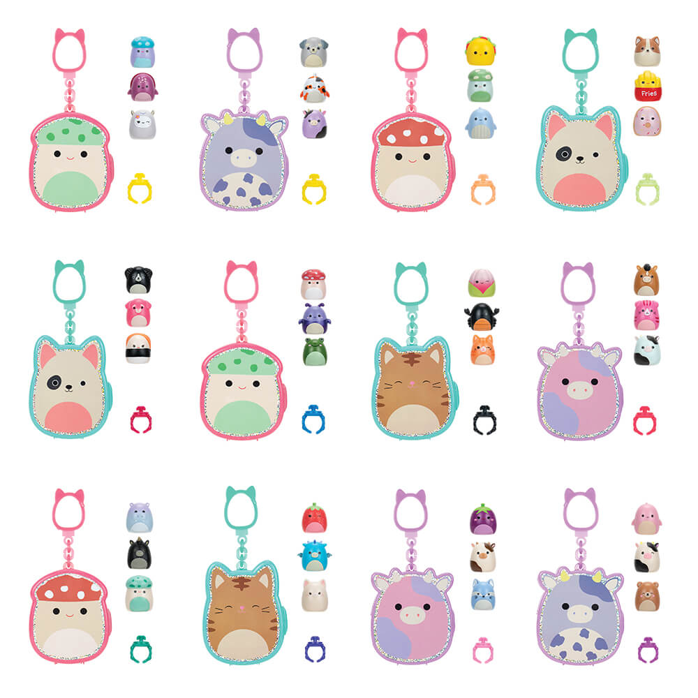 Jazwares Squishmallows - Squish-a-longs: Mystery Mini Squish Backpack Clips (1 Inch) (Asst)